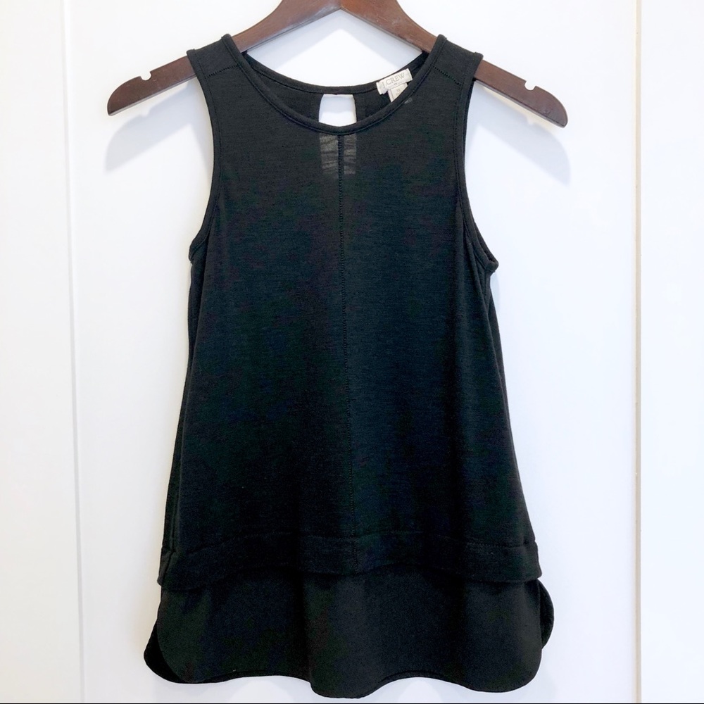 J. Crew Black Sleeveless Shell Top XSP